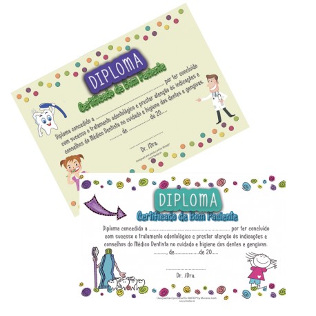 DIPLOMA DEL BUEN PACIENTE PORTUGUÉS X 20UDS.