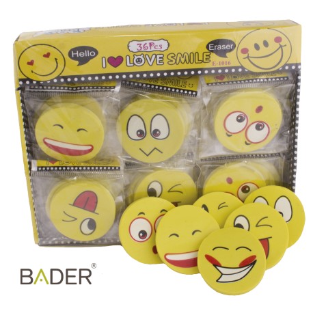 GOMA DE BORRAR SMILEY X36 UDS.