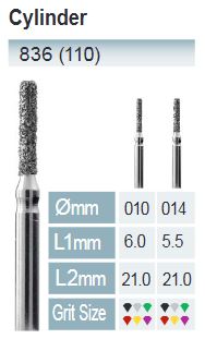 FRESAS DIAMANTE FG ISO 836-314-544-010 NEGRO X5UDS.