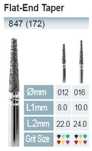 FRESAS DIAMANTE FG ISO 847-314-524-012 AZUL/TRANSP. X5UDS.