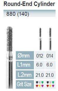 FRESAS DIAMANTE FG ISO 880-314-534-012 VERDE X5UDS.