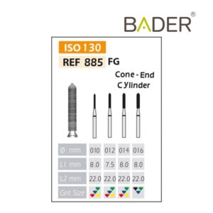 FRESAS DIAMANTE FG ISO 885-314-514-010 ROJO X5UDS.