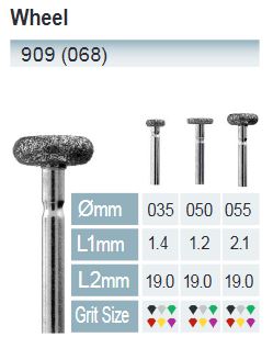 FRESAS DIAMANTE FG ISO 909-314-534-050 VERDE X5UDS.
