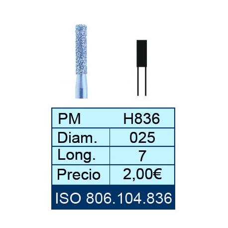 FRESAS DE DIAMANTE HP ISO 806.104.001.836.025 X5UDS.