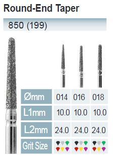 FRESAS DIAMANTE FG ISO 850-314-524-014 AZUL X5UDS.