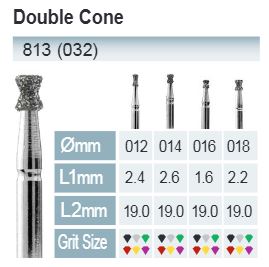 [813-016 C] FRESAS DIAMANTE FG ISO 813-314-534-016 VERDE X5UDS.