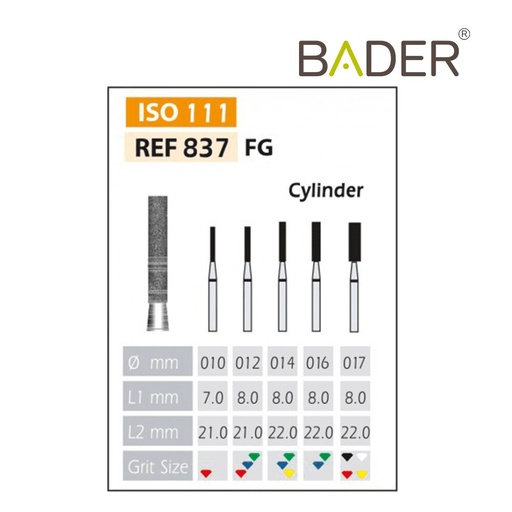 [837-016 C] FRESAS DIAMANTE FG ISO 837-314-534-016 VERDE X5UDS.