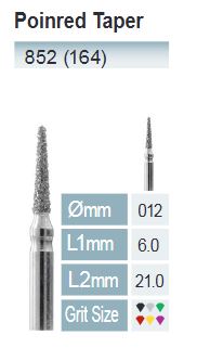 [852-012 M] FRESAS DIAMANTE FG ISO 852-314-524-012 AZUL X5UDS.