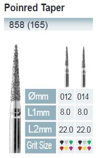 [858-014 SC] FRESAS DIAMANTE FG ISO 858-314-544-014 NEGRO X5UDS.