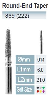 [869-014 SC] FRESAS DIAMANTE FG ISO 869-314-544-014 NEGRO X5UDS.