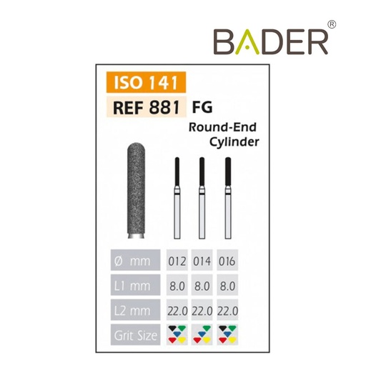 [881-016 SF] FRESAS DIAMANTE FG ISO 881-314-504-016 AMARILLO X5UDS.