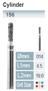 [156-014 C] FRESAS DIAMANTE FG ISO 156-314-534-014 VERDE X5UDS.