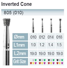 [805-012 M] FRESAS DIAMANTE FG ISO 805-314-524-012 AZUL X5UDS.