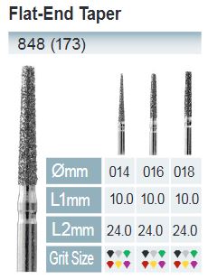 [848-014 M] FRESAS DIAMANTE FG ISO 848-314-524-014 AZUL X5UDS.