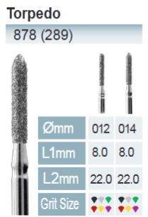 [878-014 M] FRESAS DIAMANTE FG ISO 878-314-524-014 AZUL X5UDS.