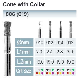[806-018 M] FRESAS DIAMANTE FG ISO 806-314-524-018 AZUL X5UDS.