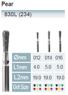 [830L-016 M] FRESAS DIAMANTE FG ISO 830L-314-524-016 AZUL X5UDS.