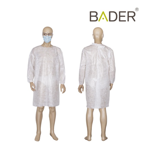 [PRO016] BATA DE PROTECCIÓN INTEGRAL TNT 45 G LAMINADO X5UDS.